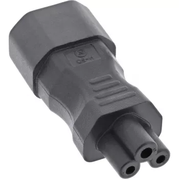 InLine 16723B strāvas adapteris IEC 60320 C14 / C5, 3 kontaktu, melns