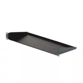 StarTech.com CABSHELF1U 1U servera statņa plaukts, fiksēts konsoles plaukts 19 collu statnim/skapim, dziļums 17,7 cm (7 collas), slodze 15 kg (33 mārciņas), ar būra uzgriežņiem un skrūvēm, melnā krāsā