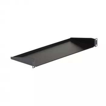 StarTech.com CABSHELF1U 1U servera statņa plaukts, fiksēts konsoles plaukts 19 collu statnim/skapim, dziļums 17,7 cm (7 collas), slodze 15 kg (33 mārciņas), ar būra uzgriežņiem un skrūvēm, melnā krāsā