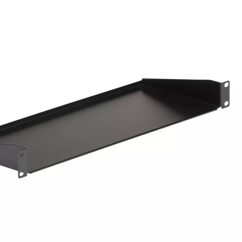 StarTech.com CABSHELF1U 1U servera statņa plaukts, fiksēts konsoles plaukts 19 collu statnim/skapim, dziļums 17,7 cm (7 collas), slodze 15 kg (33 mārciņas), ar būra uzgriežņiem un skrūvēm, melnā krāsā