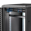 StarTech.com CABSHELF1U 1U servera statņa plaukts, fiksēts konsoles plaukts 19 collu statnim/skapim, dziļums 17,7 cm (7 collas), slodze 15 kg (33 mārciņas), ar būra uzgriežņiem un skrūvēm, melnā krāsā