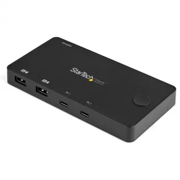 StarTech.com 2 portu USB-C KVM slēdzis - 4K 60Hz HDMI - kompakts divu portu UHD USB Type-C galda mini KVM slēdzis ar USB-C kabeļiem - barošana no USB - MacBook iPad Pro ThinkPad IdeaPad EliteBook