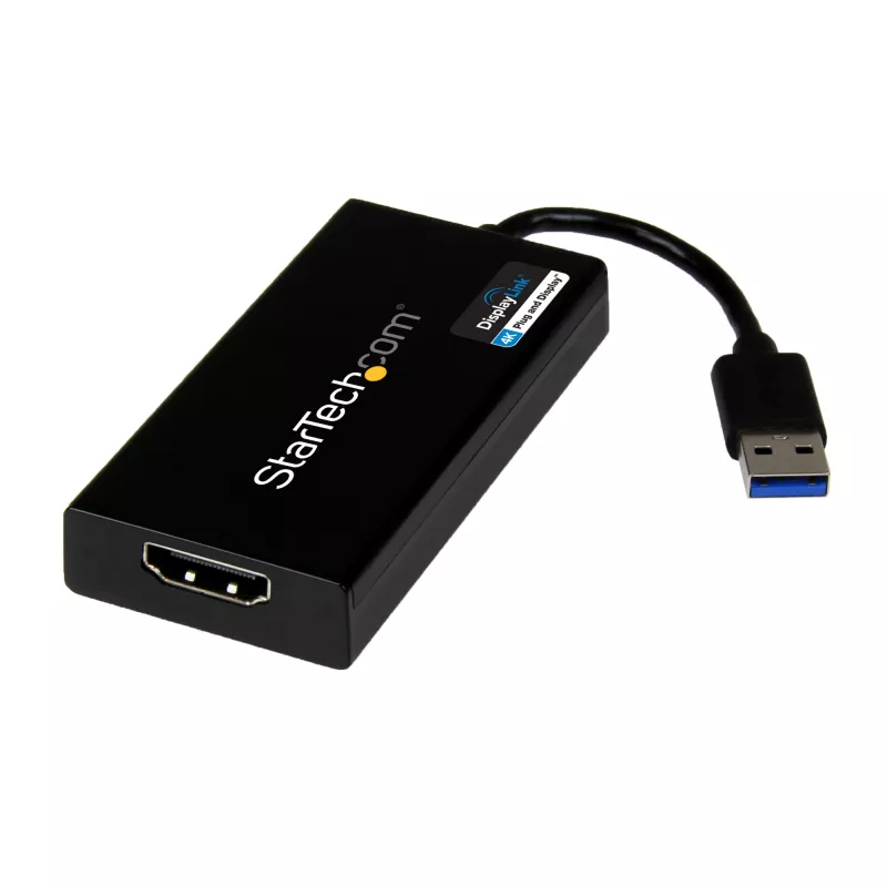 StarTech.com USB 3.0 uz HDMI adapteris - 4K 30Hz Ultra HD - DisplayLink sertificēts - USB Type-A uz HDMI displeja adapteris monitoram - ārējā video un grafikas karte - Mac un Windows