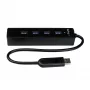 StarTech.com 4 portu pārnēsājams SuperSpeed USB 3.0 centrmezgls ar iebūvētu kabeli