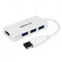 StarTech.com 4 Portu SuperSpeed Mini USB 3.0 Hub - Balts