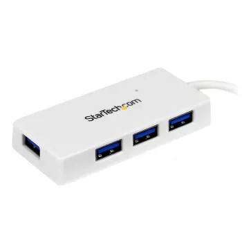 StarTech.com 4 Portu SuperSpeed Mini USB 3.0 Hub - Balts