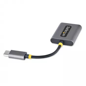 StarTech.com USB-C austiņu sadalītājs, USB Type C divu austiņu adapteris ar mikrofona ieeju, USB C uz 3.5mm audio adapteri/telefona dongle, USB C uz audio ligzdu/AUX izeju, 24 bitu DAC