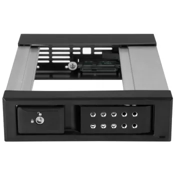 StarTech.com 5.25 inch uz 3.5 inch karstās maiņas cietā diska nodalījums - 3.5 inch SATA/SAS diskiem - bez paliktņa - alumīnijs