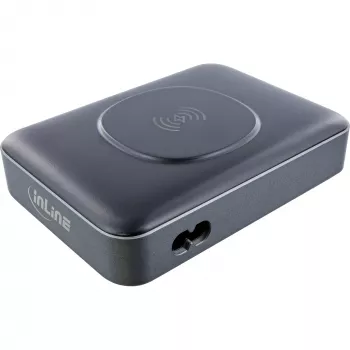 Portatīvā baterija InLine Qi Powerstation Multiport, 20V