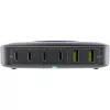 InLine Qi Powerstation Multiport lādētājs, 4x USB-C + 2x USB-A, GaN 100 W, 15 W bezvadu uzlāde, melns (31517K)
