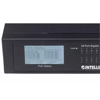 Nepārvaldāms slēdzis Intellinet 24-Port Gigabit Ethernet PoE+ 561242