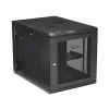 StarTech.com 4-stabu 12U sienas tīkla skapis ar 1U plauktu, 19 collu eņģu sienas servera statīvs datu/AV/elektronikas/datoru iekārtām, elastīgs ventilējams skapis