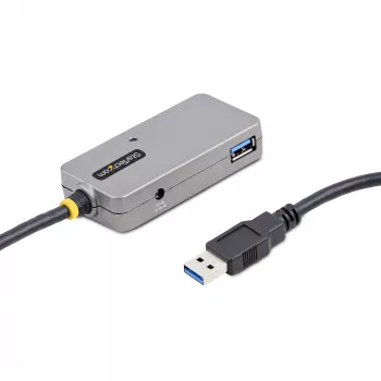 StarTech.com USB pagarinātāja centrmezgls, 10m USB 3.0 pagarinājuma kabelis ar 4 portu USB-A centrmezglu, aktīvs/barots no kopnes, iespējams 20W barošanas bloks, ESD aizsardzība