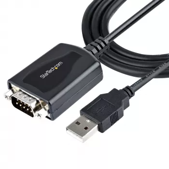 StarTech.com 3 pēdu (1 m) USB uz seriālo kabeli ar COM porta saglabāšanu, DB9 vīriešu RS232 uz USB pārveidotājs, USB uz seriālo adapteris PLC/printerim/skenerim, Prolific mikroshēmojums, Windows/Mac