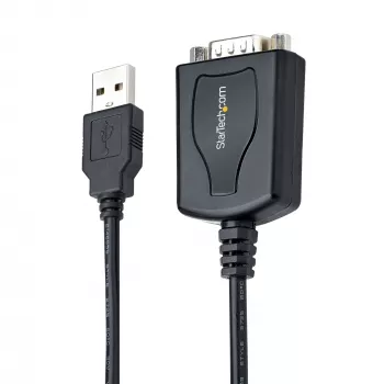 StarTech.com 3 pēdu (1 m) USB uz seriālo kabeli ar COM porta saglabāšanu, DB9 vīriešu RS232 uz USB pārveidotājs, USB uz seriālo adapteris PLC/printerim/skenerim, Prolific mikroshēmojums, Windows/Mac