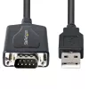 StarTech.com 3 pēdu (1 m) USB uz seriālo kabeli ar COM porta saglabāšanu, DB9 vīriešu RS232 uz USB pārveidotājs, USB uz seriālo adapteris PLC/printerim/skenerim, Prolific mikroshēmojums, Windows/Mac