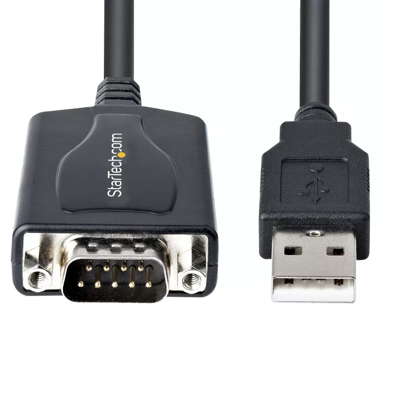 StarTech.com 3 pēdu (1 m) USB uz seriālo kabeli ar COM porta saglabāšanu, DB9 vīriešu RS232 uz USB pārveidotājs, USB uz seriālo adapteris PLC/printerim/skenerim, Prolific mikroshēmojums, Windows/Mac