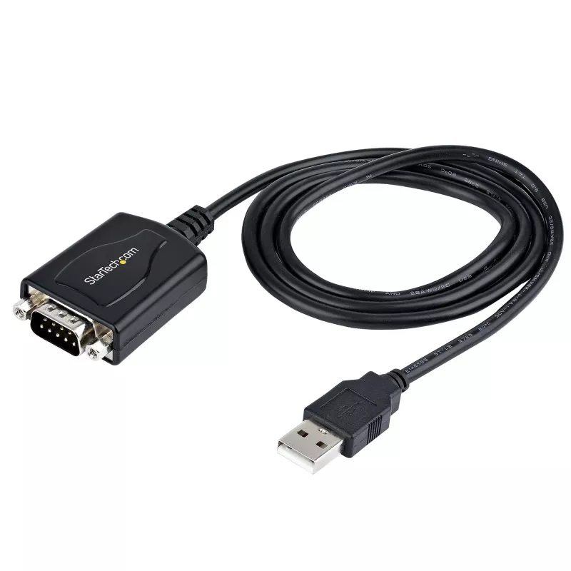 StarTech.com 3 pēdu (1 m) USB uz seriālo kabeli ar COM porta saglabāšanu, DB9 vīriešu RS232 uz USB pārveidotājs, USB uz seriālo adapteris PLC/printerim/skenerim, Prolific mikroshēmojums, Windows/Mac