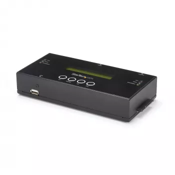 StarTech.com 1:1 autonoms cieto disku dublikators un dzēsējs, SAS un SATA HDD/SSD klonētājs/kopētājs, cietā diska dublikators un sanitizētājs, LCD displejs, TAA atbilstošs