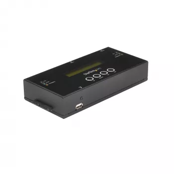 StarTech.com 1:1 autonoms cieto disku dublikators un dzēsējs, SAS un SATA HDD/SSD klonētājs/kopētājs, cietā diska dublikators un sanitizētājs, LCD displejs, TAA atbilstošs
