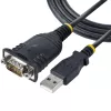 StarTech.com 3 pēdu (1 m) USB–seriālais kabelis, DB9 vīrišķais RS232–USB pārveidotājs, Prolific IC, USB–seriālais adapteris PLC/printerim/skenerim/slēdžam, USB–COM porta adapteris, Windows/Mac