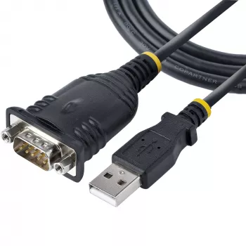 StarTech.com 3 pēdu (1 m) USB–seriālais kabelis, DB9 vīrišķais RS232–USB pārveidotājs, Prolific IC, USB–seriālais adapteris PLC/printerim/skenerim/slēdžam, USB–COM porta adapteris, Windows/Mac