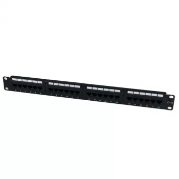StarTech.com 24 Portu 1U Rackmontējams Cat 6 110 Sadales Panelis, RJ-45, Melns, RoHS, CE, ETL, UL