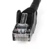 StarTech.com 15m CAT6 Ethernet kabelis - LSZH (Low Smoke Zero Halogen) - 10 Gigabit 250MHz 100W PoE RJ45 10GbE UTP tīkla vads, aizsargāts pret aizķeršanos, melns