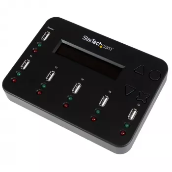 StarTech.com USBDUP15 USB zibatmiņu dublikators un dzēsējs, 1 uz 5, 1.5 GB/min, LCD displejs
