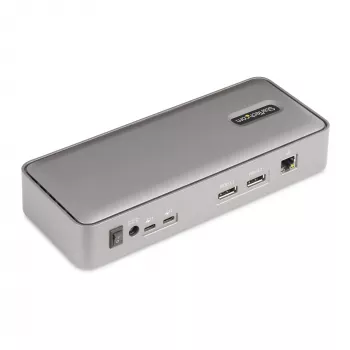StarTech.com Divu-Portatīvo-Datoru USB-C KVM Dokošanas Stacija, Divi 4K 60Hz DisplayPort Monitori, 5-Portu USB Hubs, GbE, 90W/45W Barošanas Padeve Diviem Portatīvajiem Datoriem, Windows/Mac, 2-Hosta KVM Doks - TAA