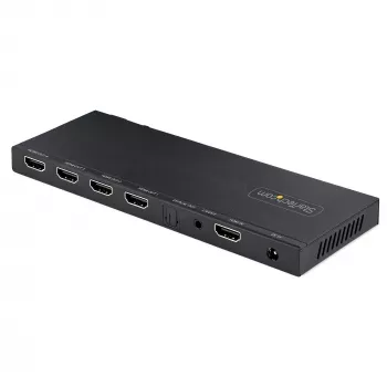 StarTech.com 4-Portu HDMI Sadalītājs, 4K 60Hz HDMI 2.0, ar Iebūvētu Skaleri, 1 ieeja 4 izejas, 3.5mm/Optiskais Audio, HDMI Displeja/Izejas Sadalītājs