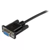 StarTech.com 2m Melns DB9 RS232 Seriālais Null Modema Kabelis F/F