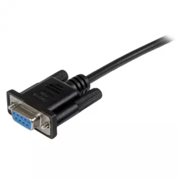 StarTech.com 2m Melns DB9 RS232 Seriālais Null Modema Kabelis F/F