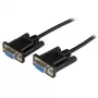 StarTech.com 1m Melns DB9 RS232 Seriālais Null Modema Kabelis F/F
