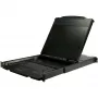 StarTech.com RKCOND17HD divu sliežu KVM konsole 1U statnei, 17,3" (43,9 cm) LCD 1920 x 1080, viens DVI/VGA ports, ASV QWERTY tastatūra, USB, kabeļi iekļauti, 44230 MTBF, melna