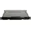 StarTech.com RKCOND17HD divu sliežu KVM konsole 1U statnei, 17,3" (43,9 cm) LCD 1920 x 1080, viens DVI/VGA ports, ASV QWERTY tastatūra, USB, kabeļi iekļauti, 44230 MTBF, melna