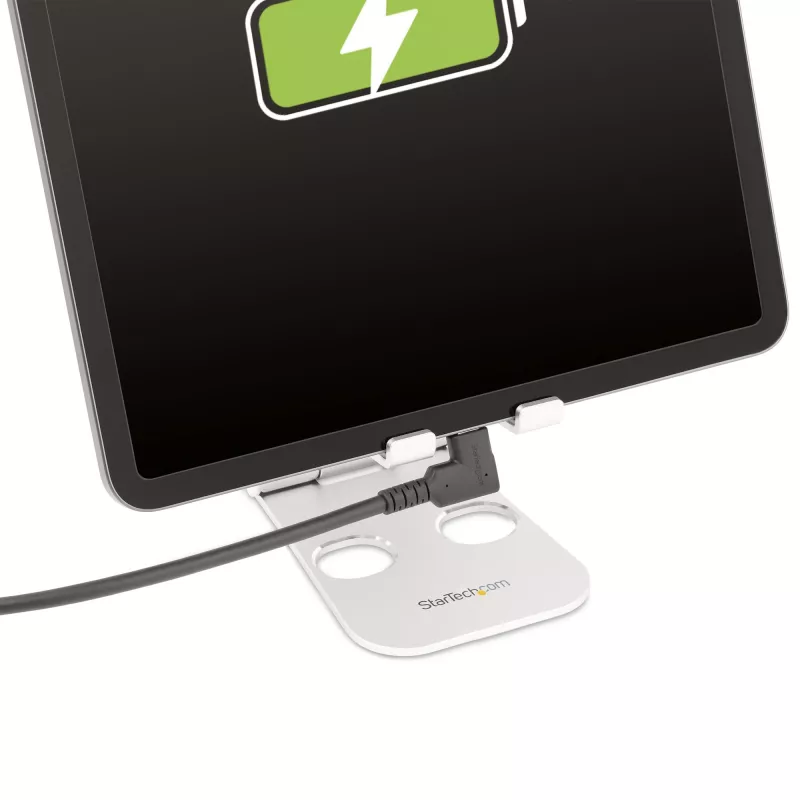 StarTech.com 1 m izturīgs USB-C kabelis ar taisnleņķa savienotāju, USB 3.2 Gen 2 (10 Gbps), pilna funkcionalitāte, 4K 60Hz DP Alt Mode, 100W Power Delivery