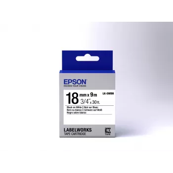 Epson LK-5WBN lentes kasetne 18mm (9m) melns uz balta