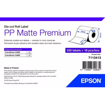 Pašlīmējošā printera etiķete Epson 7113413 balta 7,6x5,1 cm