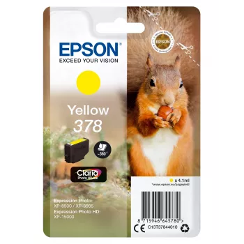 Kasetne Epson 378 Dzeltena 360 lapas Ink C13T37844010
