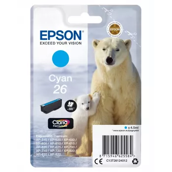 Epson Claria Premium 26 Cyan Originala tintes kasetne (C13T26124012)