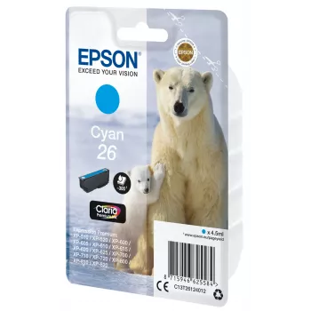 Epson Claria Premium 26 Cyan Originala tintes kasetne (C13T26124012)