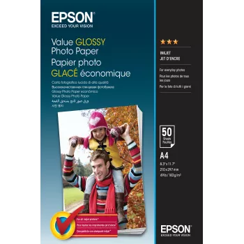 Epson Value Glossy Photo Paper A4 - 50 loksnes
