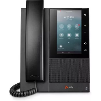 HP Poly CCX 500 biznesa mediju telefons ar Open SIP un PoE atbalstu