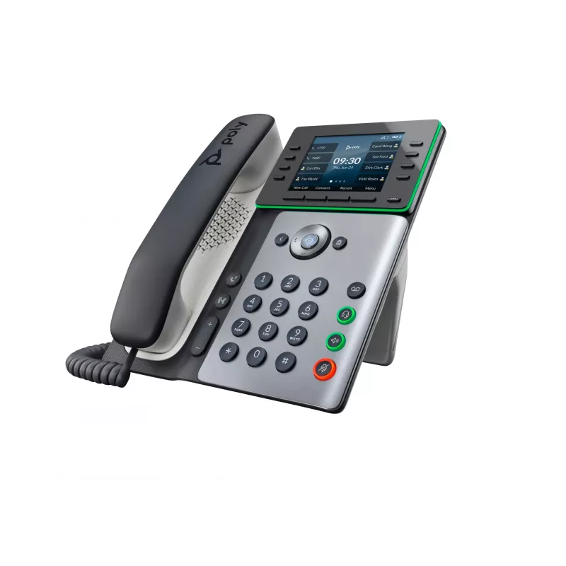 HP Poly Edge E300 IP telefons ar PoE atbalstu, IPS displejs, 320x240 pikseļi