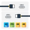 StarTech.com USB4 kabelis 50cm, USB-IF sertificēts USB-C, 40Gbps, 240W PD 3.1 EPR, 8K 60Hz