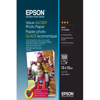 Epson Value Glossy Photo Paper 10x15cm 100 loksnes