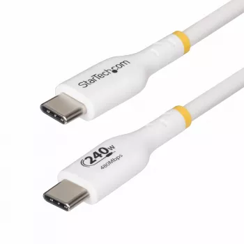 StarTech.com 4m balts USB-C uzlādes kabelis, USB-IF sertificēts, 240W PD EPR, USB 2.0, TPE apvalks