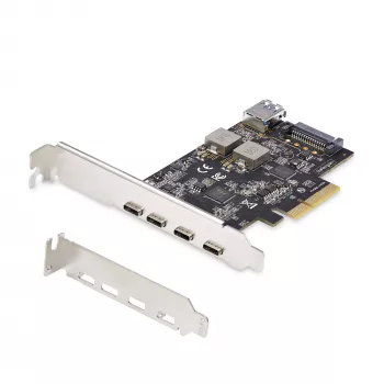 StarTech.com 5 portu USB PCIe karte, USB 3.2 10Gbps, PCI Express karte ar 4x USB-C portiem, 1x USB-A iekšējo portu, USB PCIe kontrollera karte, Windows/macOS/Linux