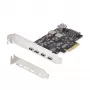 StarTech.com 5 portu USB PCIe karte, USB 3.2 10Gbps, PCI Express karte ar 4x USB-C portiem, 1x USB-A iekšējo portu, USB PCIe kontrollera karte, Windows/macOS/Linux